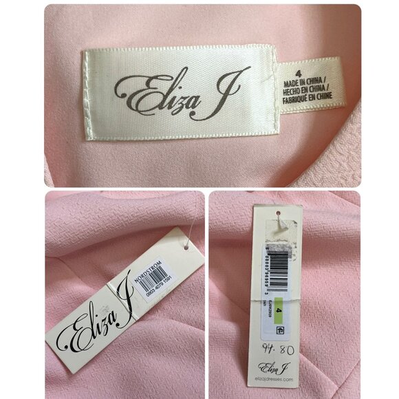 Eliza J Blush Pink Sleeveless Tiered Ruffle Sheath Dress Size 4 NWT - Picture 9 of 12